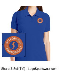 Ladies True Royal Polo Design Zoom